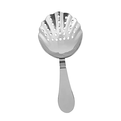 COLLBATH 1Pc Stainless Steel Bar Ice Strainer Professional Cocktail Strainer for Bartenders and Polished Finish Essential Barware Tool for Mixing Drinks