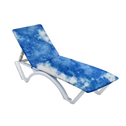 QINGZY Cubierta de la Silla de Playa de 75x210cm, Funda para Tumbona de Microfibra, Ligera y Portátil Toalla de Secado Rápido para Silla de Jardín, Piscina, Tomar el Sol (A)