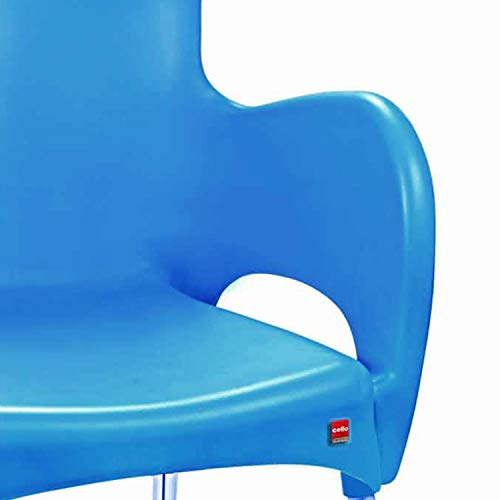 Image of CELLO Xylo Chair (Blue, Set of 6) | Strong and Durable | Easy to Clean | Chair for Living Room, Bed Room, Kitchen, Office Room, Outdoor | 3 Years Warranty