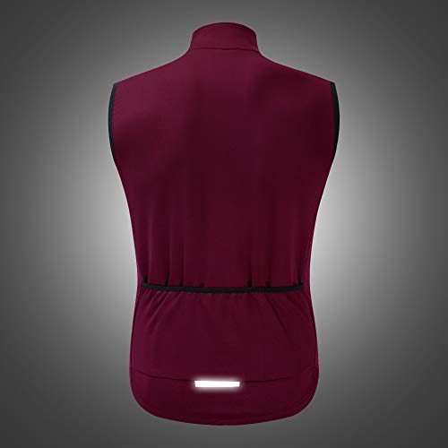 Jaqueta de ciclismo, Andoer Colete de ciclismo masculino com forro de lã e refletor à prova de vento