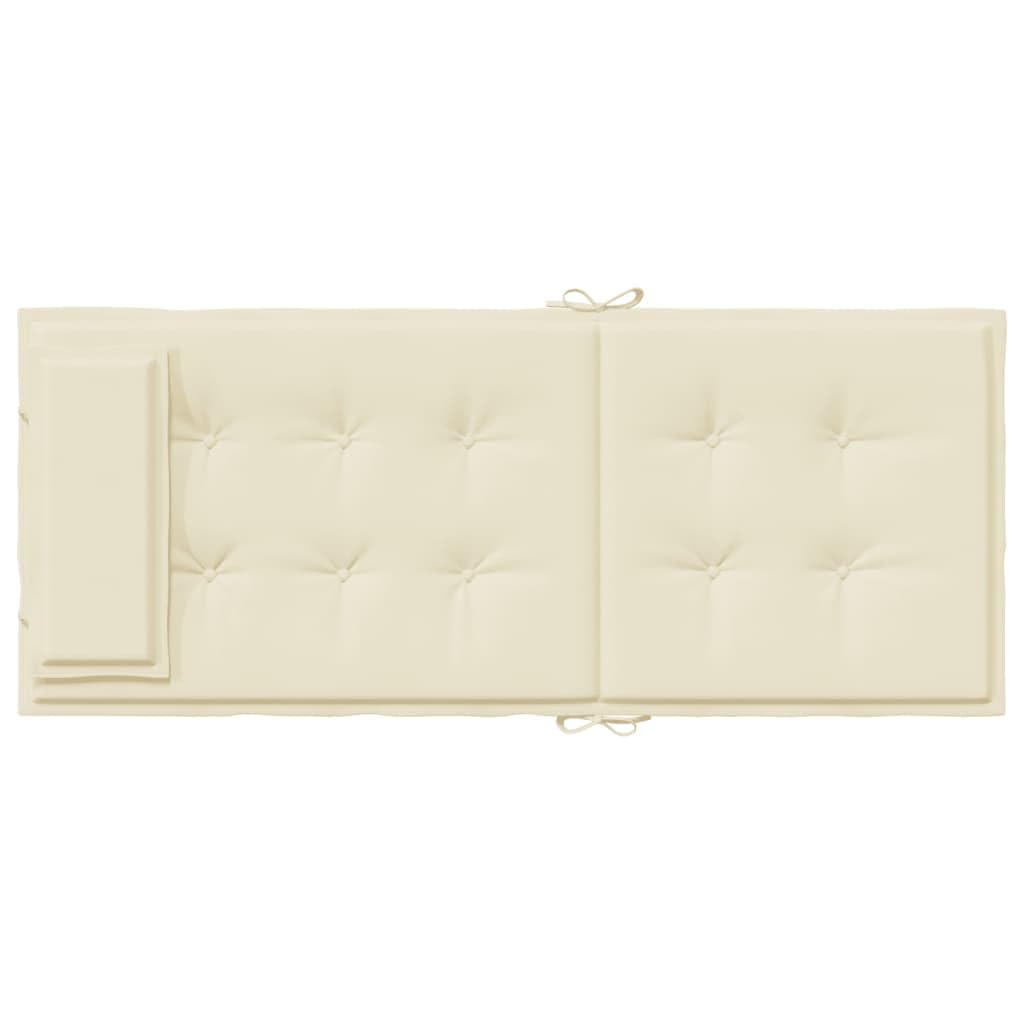 ZEYUAN Cojines de Silla Respaldo Alto 4 uds Tela Oxford Color Crema, Cojines para Butacas De Jardin, Cojines Sillas Cocina, Cojines para Sillas De Terraza, Cojin Silla Exterior