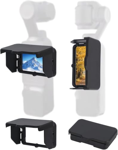 Image of M.G.R.J Foldable Screen Sun Hood for DJI Osmo Pocket 4 /3, Magnetic Protective Sunshade Case Cover Portable Sun Visor Accessories for Outdoor Shooting Protector Supplies (Black)