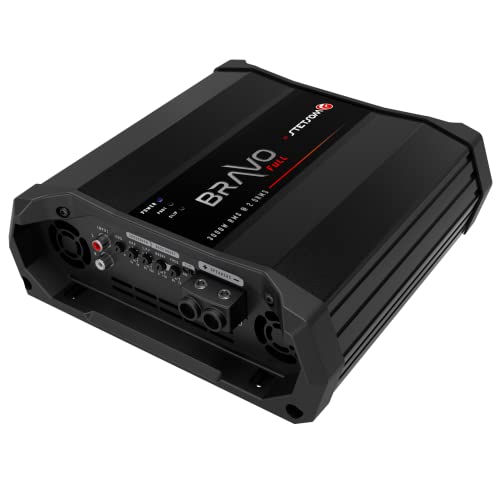 Stetsom Bravo Full 3000 2 Ohms Mono Car Amplifier, 3000.1 3K Watts RMS, 2Ω Stable Car Audio, HD Sound Quality, Crossover & Bass Boost, Car Stereo Speaker Subwoofer MD, Smart Coolers