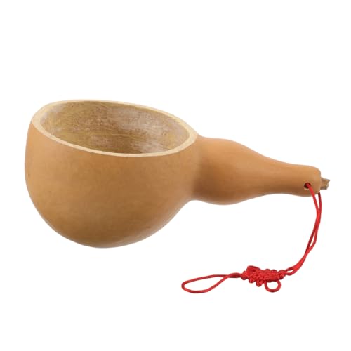 SAFIGLE Cucharón De Calabaza Natural Pala Para Agua De Baño Mano Pala De Madera Accesorios De Baño