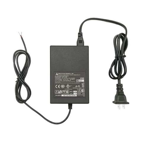 Industrial Power Adapter AC/DC Power Supply 24W 100-240V AC Input 12V/2A DC Output with 8 Ft Length Cable for Terminal Block Cover