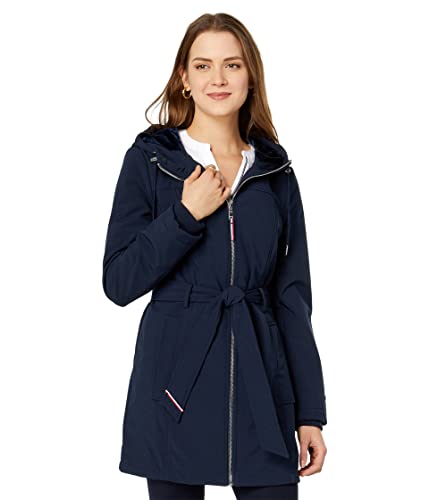 TOMMY HILFIGER Damen-Parka/Anorak mit Kapuze, Gürtel zum Selbstbinden,...
