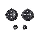 Material: ABS + PC gemacht VXAOHONG Car Styling Multifunktions-Lenkrad Schlüsselknopf Telefon Key Control-Knopf Gepasst for Mercedes Benz W221 S-Klasse S280 S300 S350 S400 Ricambi Auto (Color : Black)