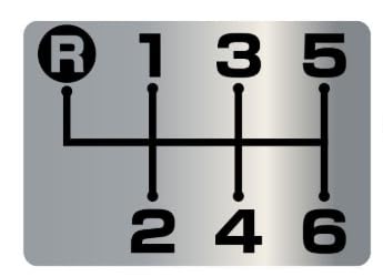 シフトパターン ステッカー エンブレム シール 4速 5速 6速 7速 MT車 表示 車検 両面テープ sihu9 (type3)