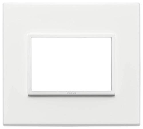  Vimar Serie Eikon Evo – Placca 3 moduli alluminio serie Eikon Bianco Total