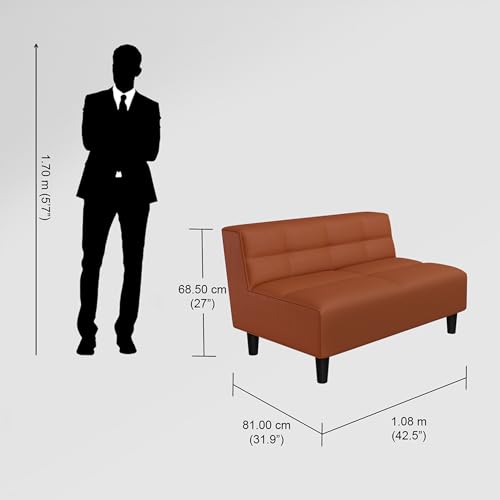 Image of Interio by Godrej Suez 2 Seater Synthethic Leather Sofa
