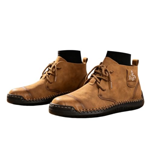 Botas de cuero elegantes y duraderas para hombre con ajuste premium de cordones 4