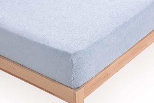 Donegal Collections Sabana Bajera Coralina 90 - Bajera Coralina Invierno Azul - Sabanas Coralina Ajustable - Sabanas Bajeras 90x190/200 cm - Termicas Tacto Doble Cara Ajustable Otoño/Invierno