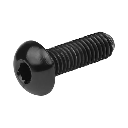 Image of Titanium Bolt M4x6 8 10 12 15 20mm Hex Head Screws for Bicycle Pack of 4 (Black, M4x12mm)