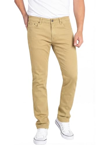 WULFUL Men's Slim Fit Skinny Stretch Comfy Jeans Denim Pants Khaki