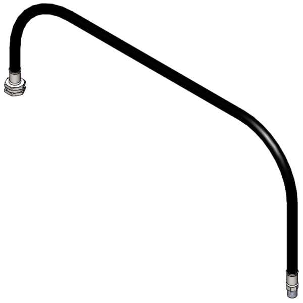 T&S Brass 015586-45 Black Connector Hose, 3/8" NPT Male x Swivel Coupling with GH Female Thread, 36" Length