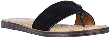 Yellow Box Women's Assymetrical Flat Sandal, Black, 7.5 | Image 2