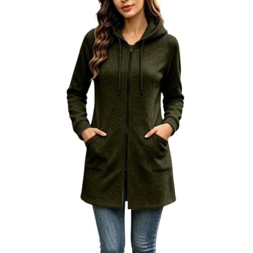 Women's Jackets Long Clothing Hooded Coats Clothes with Pockets - image 2