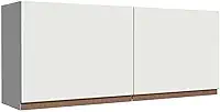 Armário Aéreo Madesa Reims 120 x 50 cm 2 Portas - Branco