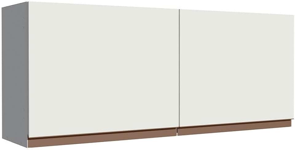 Armário Aéreo Madesa Reims 120 x 50 cm 2 Portas - Branco