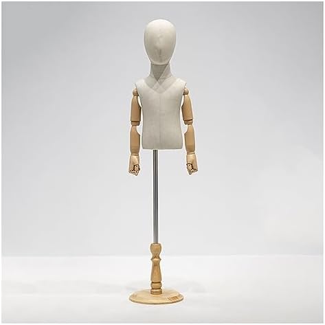 Adjustable Toddler Dress Form Mannequin with Wooden Base, Kids Clothing Display Torso for Apparel, Scarves, and Window Shop – Perfect for Creative Displays!