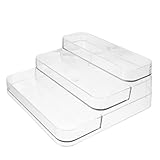 Gadpiparty Organizador de Escritorio de Acrílico Transparente Bandeja de Almacenamiento y Soporte para Vasos, Diseño Multifuncional para Uso en Oficina y Hogar