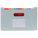 SEWOART Großer Dokumentenordner mit Erweiterbarem Fassungsvermögen Portable Aktenmappe für Quittungen und Belege Mehrschichtiger Langlebiger Organizer für Büro Schule und Reisen