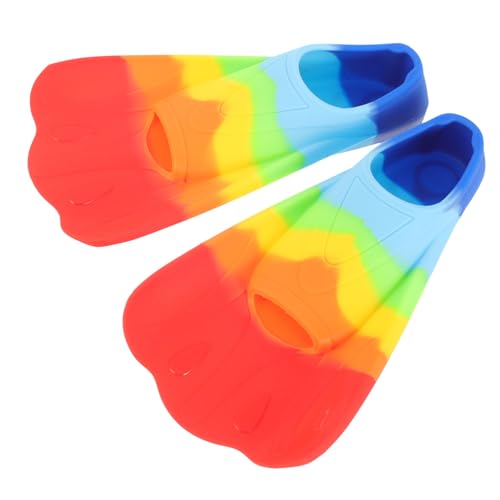SUPVOX Aletas de Natación Cortas para Ligera Diseño Abanico Entrenamiento Snorkeling Buceo Piscina Playa