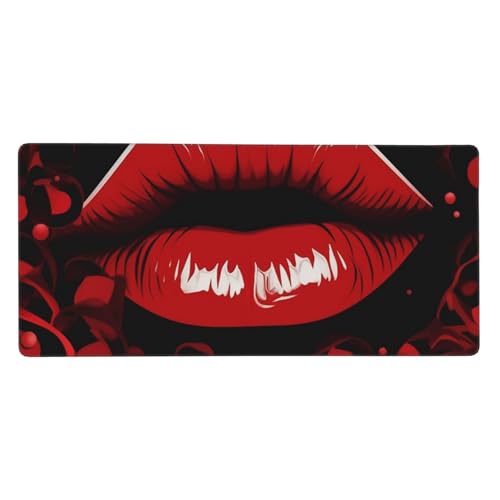 Tapis de souris de jeu antidérapant XXL et long pour clavier avec bords cousus renforcés
