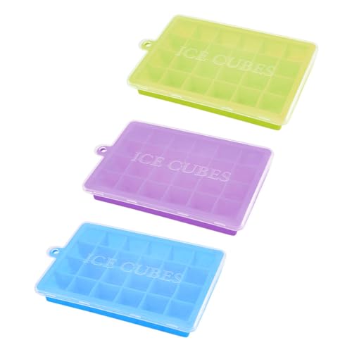 Molde para cubitos de hielo de silicona Zerodeko 3 piezas con tapa miniatura 1