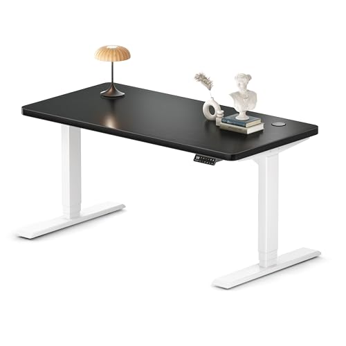 MAIDeSITe Höhenverstellbarer Schreibtisch 140x70cm - Elektrisch Schreibpult Höhenverstellbar 3-stufige mit 2 Energieeffizient‌ Motoren -Stabil & Flüsterleiser Arbeitsplätze Traglast 160kg -S