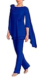 2 vestidos de gasa para madre de la novia, elegante vestido de noche de graduación, mangas tres cuartos, longitud al suelo