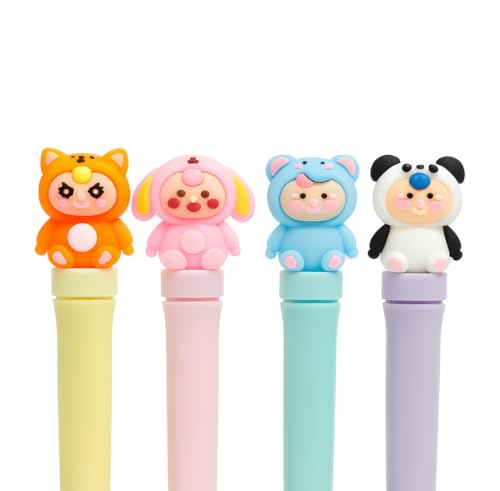 Image of Cartoon Animal Ball Pen Set of 1 | Smooth Writing Cute Stationery for Boys & Girls