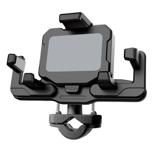 Jiaureshiby バイク スマホホルダー バイク用 携帯ホルダー 自転車スマホホルダー スタンド 振動吸収 マウント 自転車 オートバイ用 ワンタッチ スマホ置き 片手操作 360度回転 耐久強度 脱落防止 強力保護 耐久性 脱着簡単 iphone&Androidの各ブランドの全ての機種対応 (ハンドル取付タイプ)