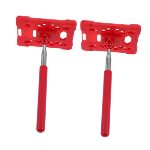 2 pezzi Portacarte Estensibili per Parcheggio Telescopica Robusta per Pass Pedaggio Veicolare Strumento Sicuro per Card Parcheggi Accesso Facilitato Rosso