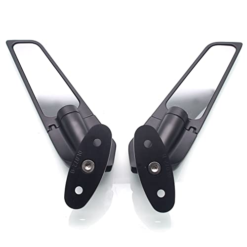 Mzs Racing Motorcycle Mirrors, Double Rotating Wing Rearview Mirror Fairing Side Black Compatible With Gsx1300R Gsxr 1300 Hayabusa 1999-2022 | Gsxr 1000 2001-2002 | Gsxr 600/750 2001-2003 #TOP1