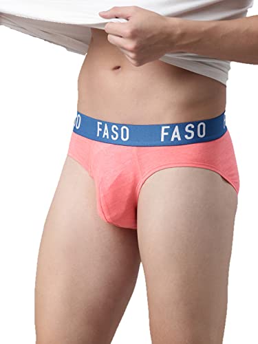 Image of F A S O Men's Cotton Rich Brief | Soft & Breathable Innerwear | Cushioned Waistband | Comfort Fit | Everyday Wear