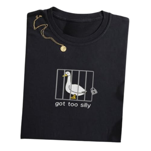 Embroidered Shirt Silly Goose Tshirt, Hoodie, Sweatshirt, Got Too Silly Tshirt, Funny Shirt Gift