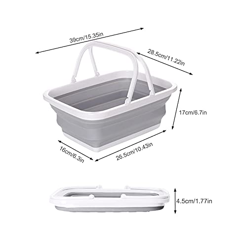Chirsemey Opvouwbare wasbak, 10 liter, inklapbare spoelbak, draagbaar, intrekbare wastafel, antislip, reiswaterreservoir… - Image 4