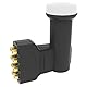 ARLI Universal Octo LNB 0.1 dB – 8 Teilnehmer mit Wetterschutz + 8X F-Stecker vergoldet 40 mm Feed HDTV 4K 8K DVB-S2