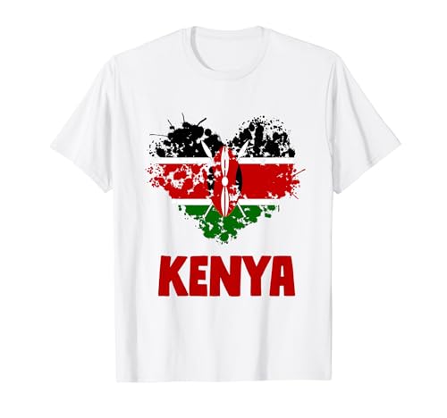 Bandiera del Kenya, idea per donne e bandiera del Kenya a tema Maglietta