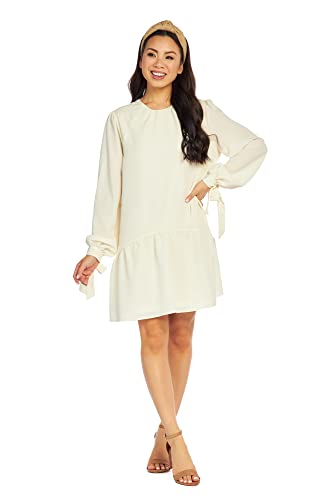 Mud Pie Womens Merritt Flounce Dress, Small, White - image 3