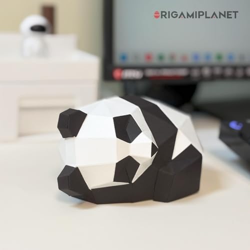 Miniatura 6 de Origamiplanet Kit De Manualidades De Papel 3d Panda Tuan Tuan Origami, Divertido Modelo De Arte De Papel 3d Precortado Para Adolescentes Y Adultos, Figura De Animal Fácil Hecha A Mano, Juego De Regalo