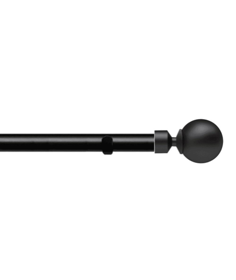 New Edge Blinds Curtain Pole Set 320cm Black Metal