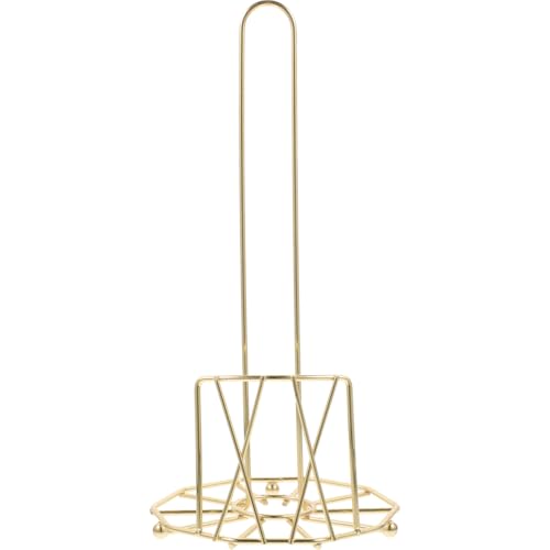 PRETYZOOM 1pc Stylish Paper Towel Holder Vertical Iron Tissue Stand for Kitchen Countertop Design with Stable Base for Modern and Retro Decor