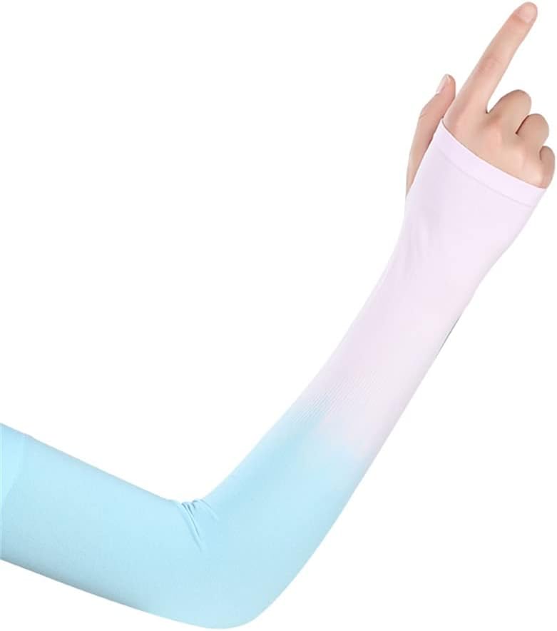 HBJWOV Gradient ICY Sleeves Female Ice Silk Arm Guard Sleeves Artifact Driving Gloves(E)
