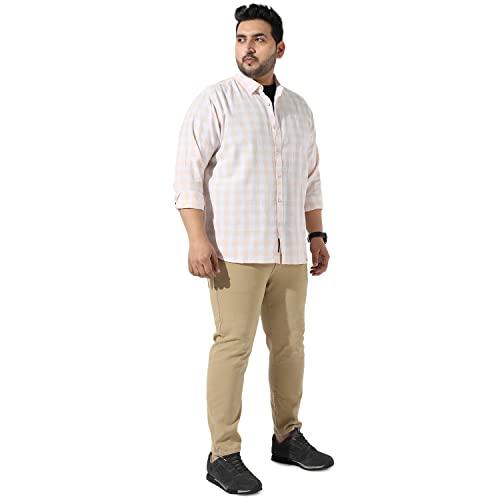 Image of Instafab Plus Men's Button Up Regular Fit Shirt for Casual Wear Modern Clothing Shirt Crafted with Regular Sleeve, Comfort Fit & High-Performance for Everyday Wear