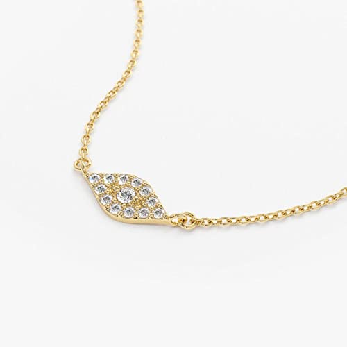 Pendentif mauvais œil diamanté en argent : le cadeau idéal pour femme