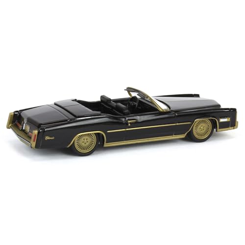 Camioneta 1:64 Cadillac Eldorado Convertible 1976 Negra miniatura 3