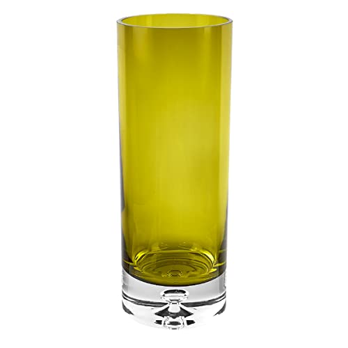 Badash Galaxy Olivgrüne Glasvase - Glasvasen für Tafelaufsätze - europäische Glasvasen für Blumen - 30,5 cm mundgeblasene Glasvase Cover