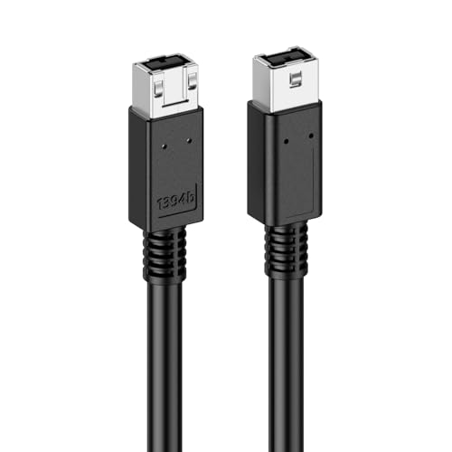 LUKFOCAB FireWire 800 IEEE 1394b 9pin to 9pin Cable, FireWire 800 (M/M) Male to Male Cord, Triple-Shielded 2FT, 9-9 Cord for PC, Digital Cameras MacBook Pro, Mac Mini, Audio Device - Image 5